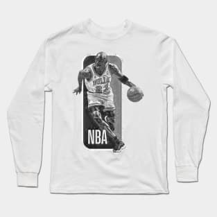 Bulls 23 Michael Jordan Classic Mosaic Long Sleeve T-Shirt